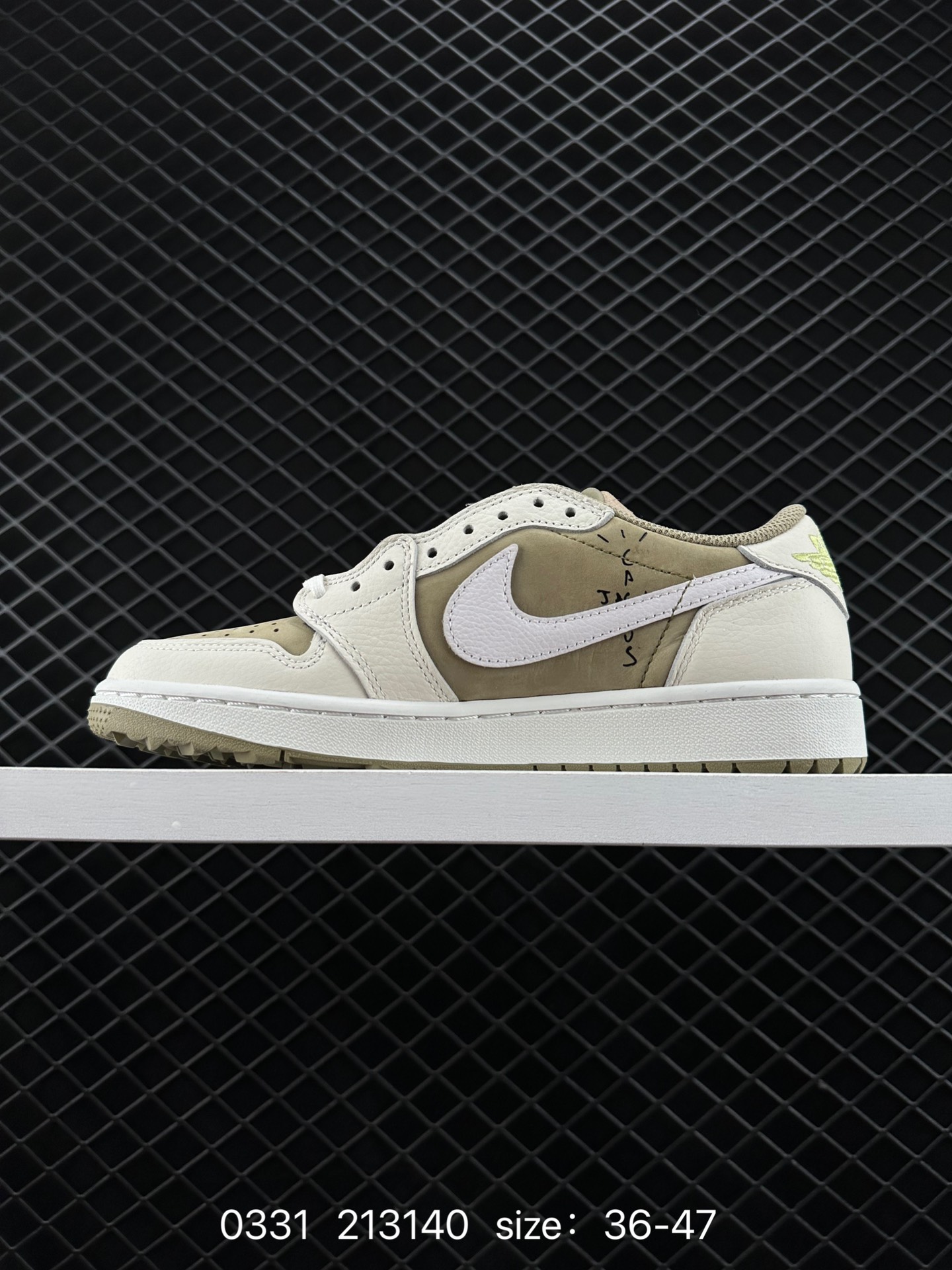 fragment design x Travis Scott x Nike Air Jordan 1 Low OG SP”Black/Green Toe“